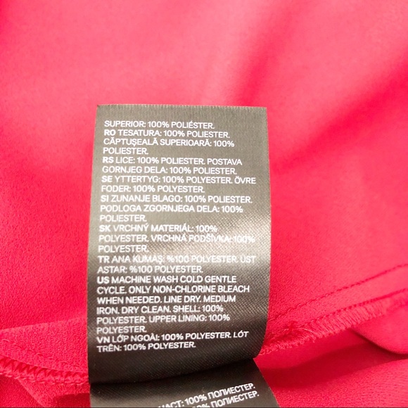 H&M Red Short Sleeve Fit And Flare Midi Dress - Picture 15 of 15